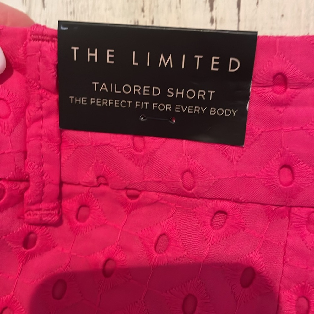 NWT- The Limited hot pink eyelet shorts. Size 6